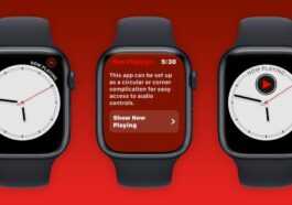 Now Playing Plus résout une complication de coin sur l'Apple Watch