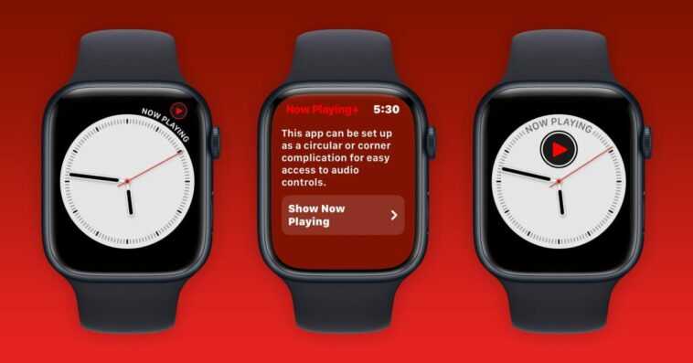 Now Playing Plus résout une complication de coin sur l'Apple Watch 1 Now Playing Plus résout une complication de coin sur l'Apple Watch