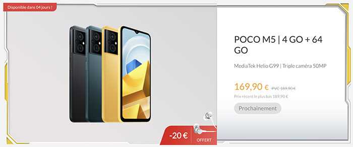 POCO M5: Le nouveau smartphone pas cher taillé pour le jeu et le vlogging 5 Poco M5 4go 64go