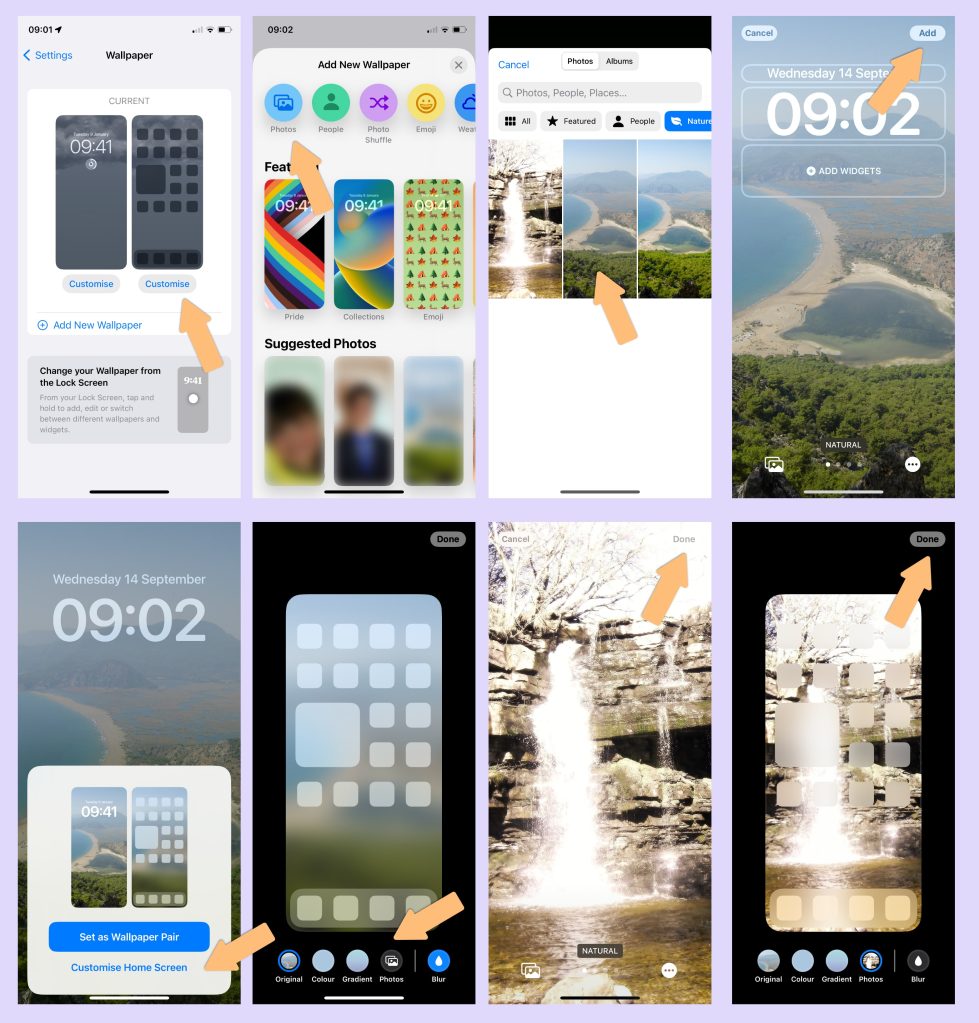 iOS 16: How to set different wallpaper for iPhone home screen and lock screen iOS 16 Comment definir un fond decran different pour lecran