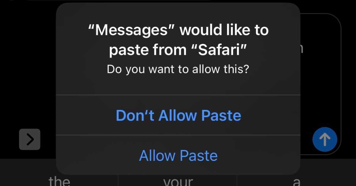 iOS 16 voudrait votre permission pour coller, et coller encore, et aussi pour coller (hey, vous voulez coller ?)