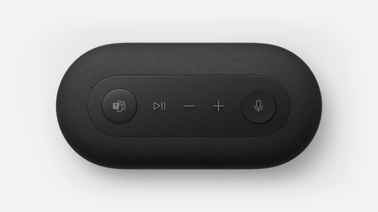 Station d'accueil audio Microsoft : les haut-parleurs sont des stations d'accueil sont des haut-parleurs 3 Microsoft Audio Dock d'en haut