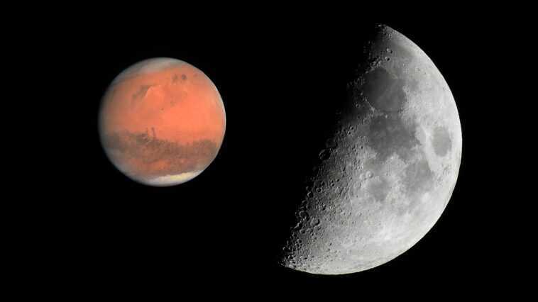 Ce soir, la Lune danse avec Mars : comment voir la conjonction astrale à l'œil nu 1 Ce Soir, La Lune Danse Avec Mars : Comment Voir