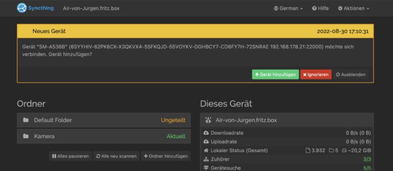 Syncthing : transférez facilement des fichiers entre Android et Mac 9 1665906868 832 Syncthing transferez facilement des fichiers entre Android et Mac