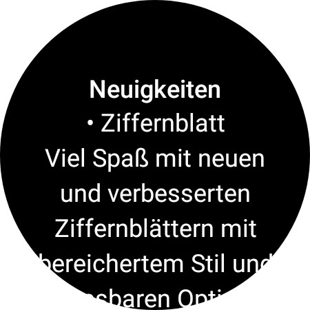 Après la recherche, votre Galaxy Watch vous montrera quelles nouvelles vous attendent.  (Capture d'écran)