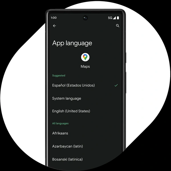 Fonctionnalités Android 13 Go