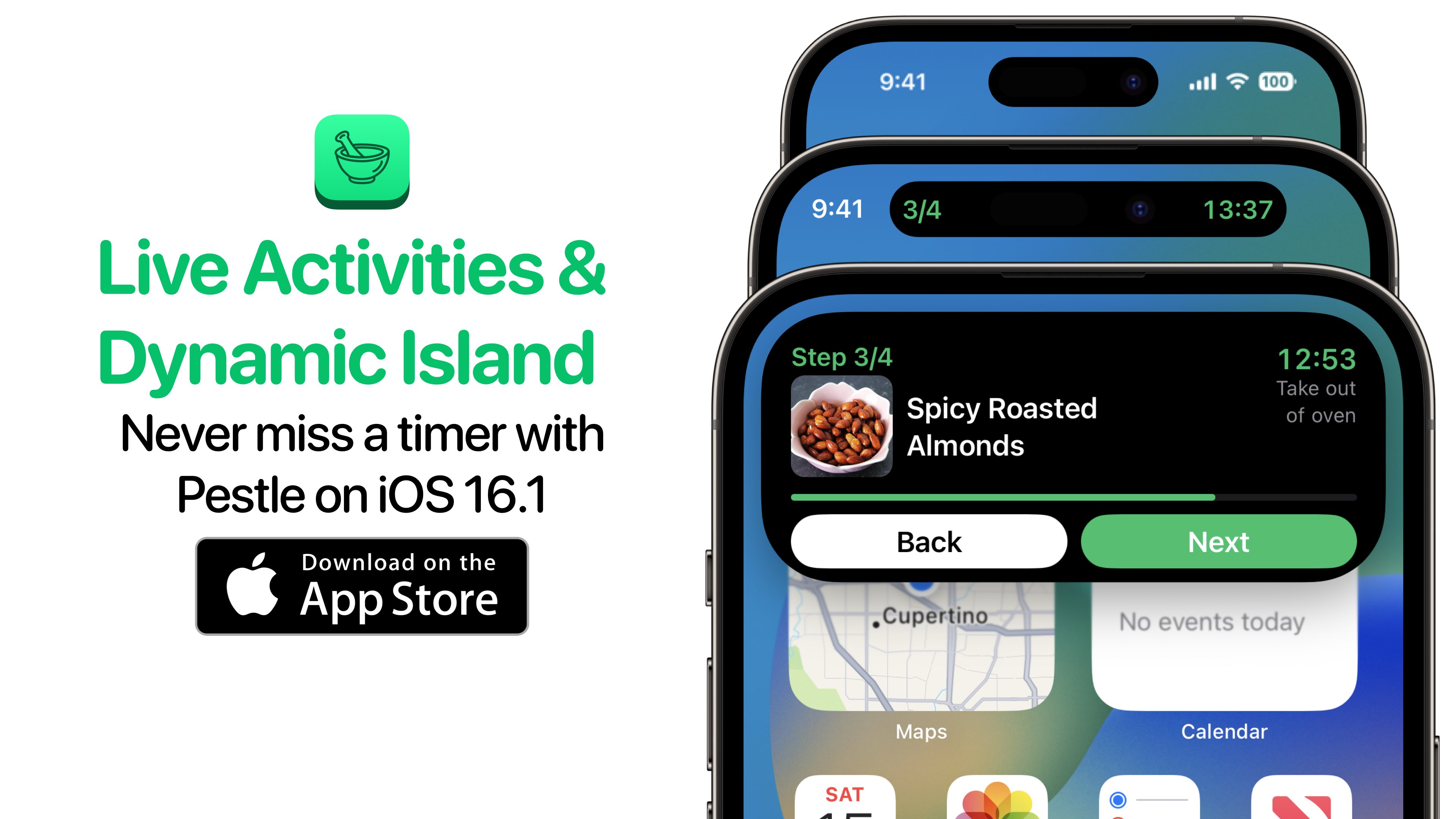 Mise à jour du pilon avec Live Activities et Dynamic Island.