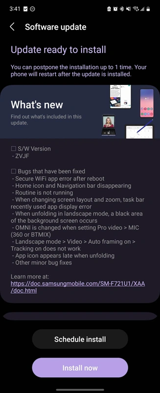 Mise à jour Galaxy Z Flip 4 One UI 5 Beta 2