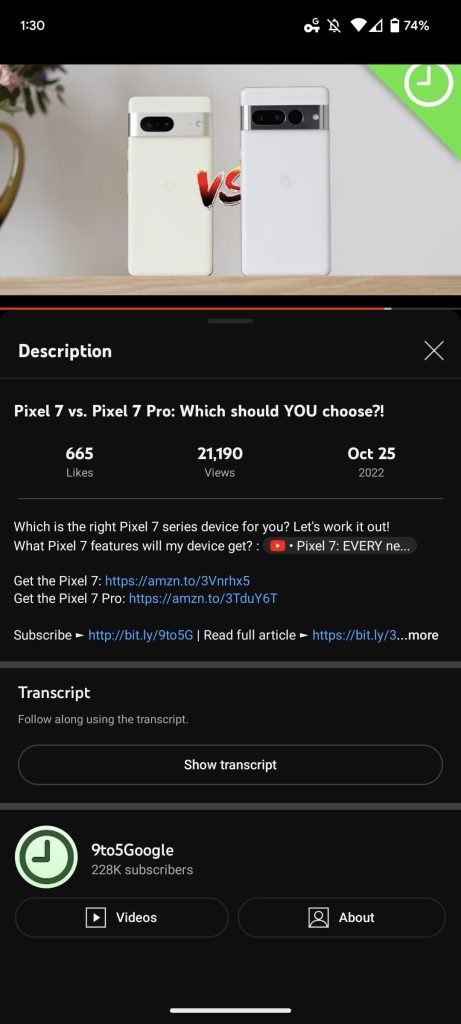 nouveau sombre YouTube