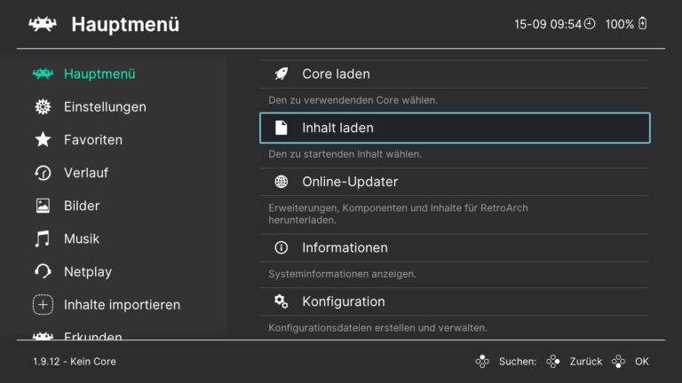 Jouez à des jeux rétro : voici comment votre projecteur Android devient une console 10 Menu dans RetroArch