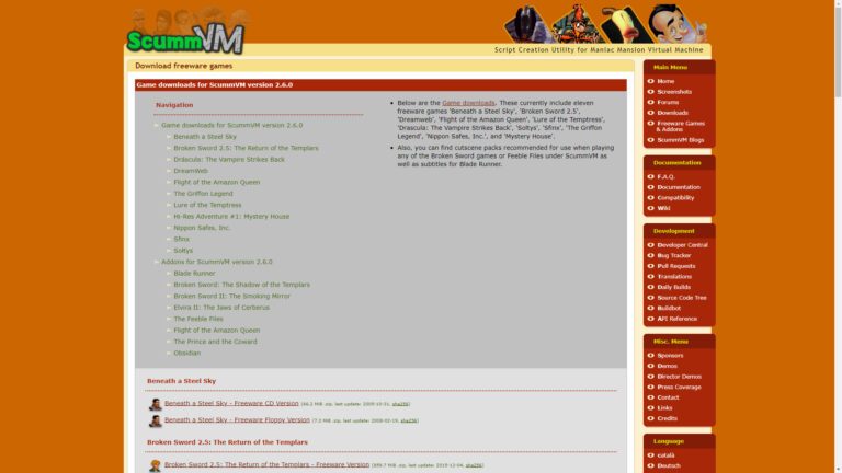 Jouez à des jeux rétro : voici comment votre projecteur Android devient une console 12 Le site du SCUMMVM