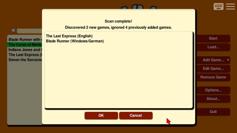 Jouez à des jeux rétro : voici comment votre projecteur Android devient une console 16 Ajouter des jeux dans SCUMMVM
