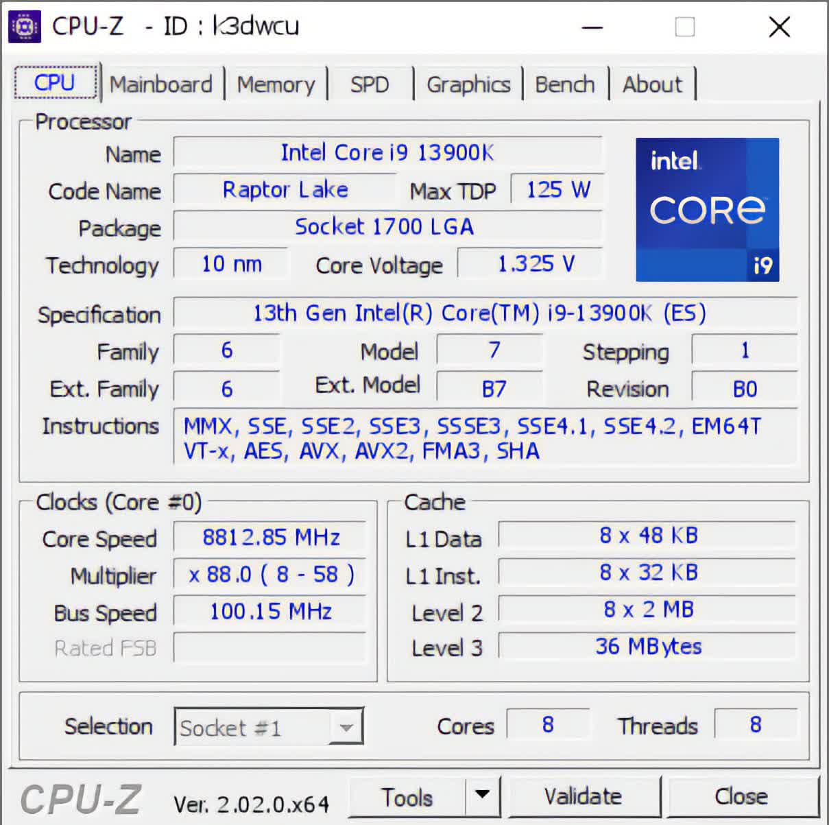 8,8 GHz : Intel 13900K sur azote liquide atteint l'overclock le plus élevé jamais enregistré 2 88 GHz Intel 13900K sur azote liquide atteint loverclock