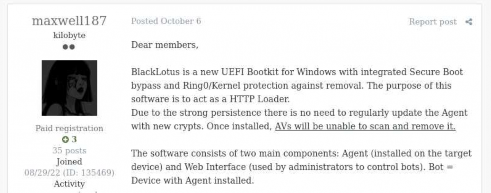 BlackLotus, le nouveau rootkit UEFI qui inquiète les chercheurs en sécurité 2 BlackLotus le nouveau rootkit UEFI qui inquiete les chercheurs en