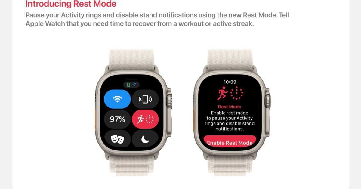 Le concept watchOS 10 fléchit le «mode repos» pour la forme physique, les fonctionnalités exclusives Apple Watch Ultra, plus