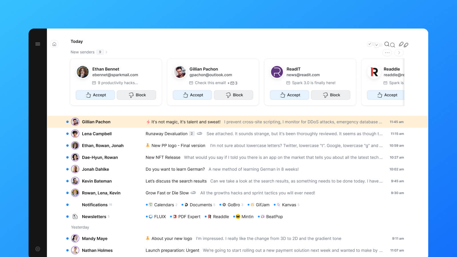 Spark mail beneficie dune mise a jour majeure de la