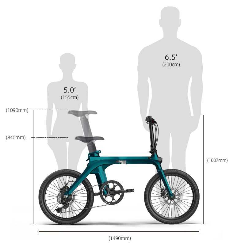 Fiido X 2022: Nouvelle version du vélo électrique pliable (nouveautés et prix cassé) 6 Fiido X 2022 Velo Electrique Pliable Taille Personne