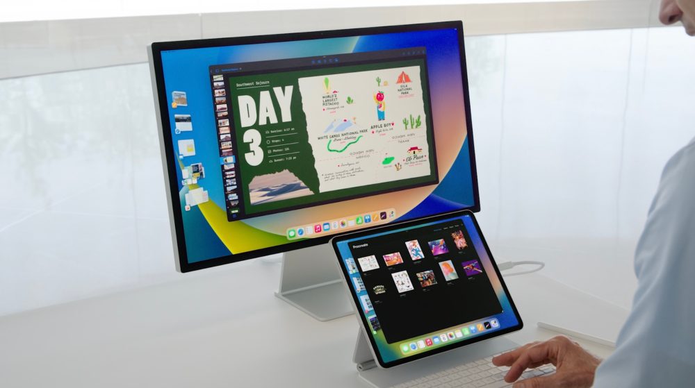 iPadOS 16.1 désormais disponible : Stage Manager, édition d'iMessage, mise à l'échelle de l'affichage, etc. écran externe M1 iPad exécutant iPadOS 16