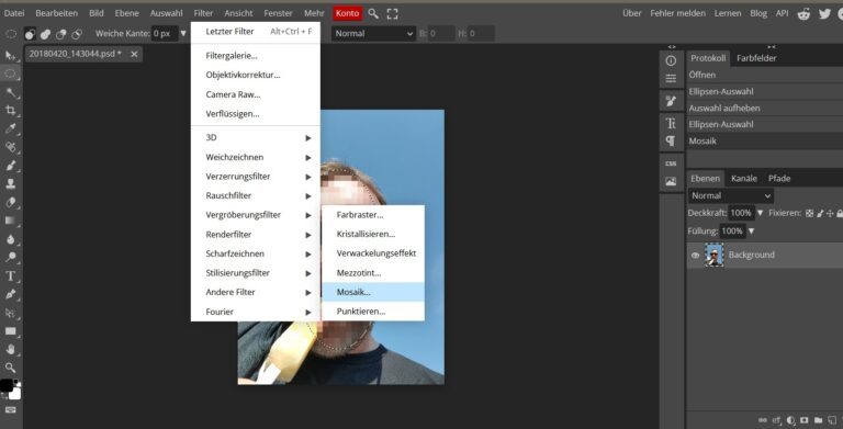 Pixéliser les visages : Voici comment cela fonctionne sur iPhone, sur Android et sur l'ordinateur 5 Ici, vous sélectionnez le filtre mosaïque. (Capture d'écran)