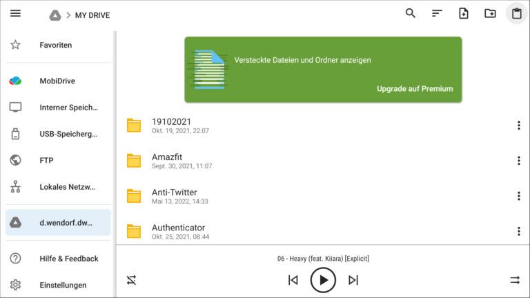 Copier le menu sur Android TV