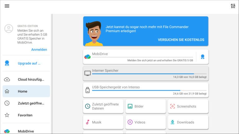 File Commander sur Android TV