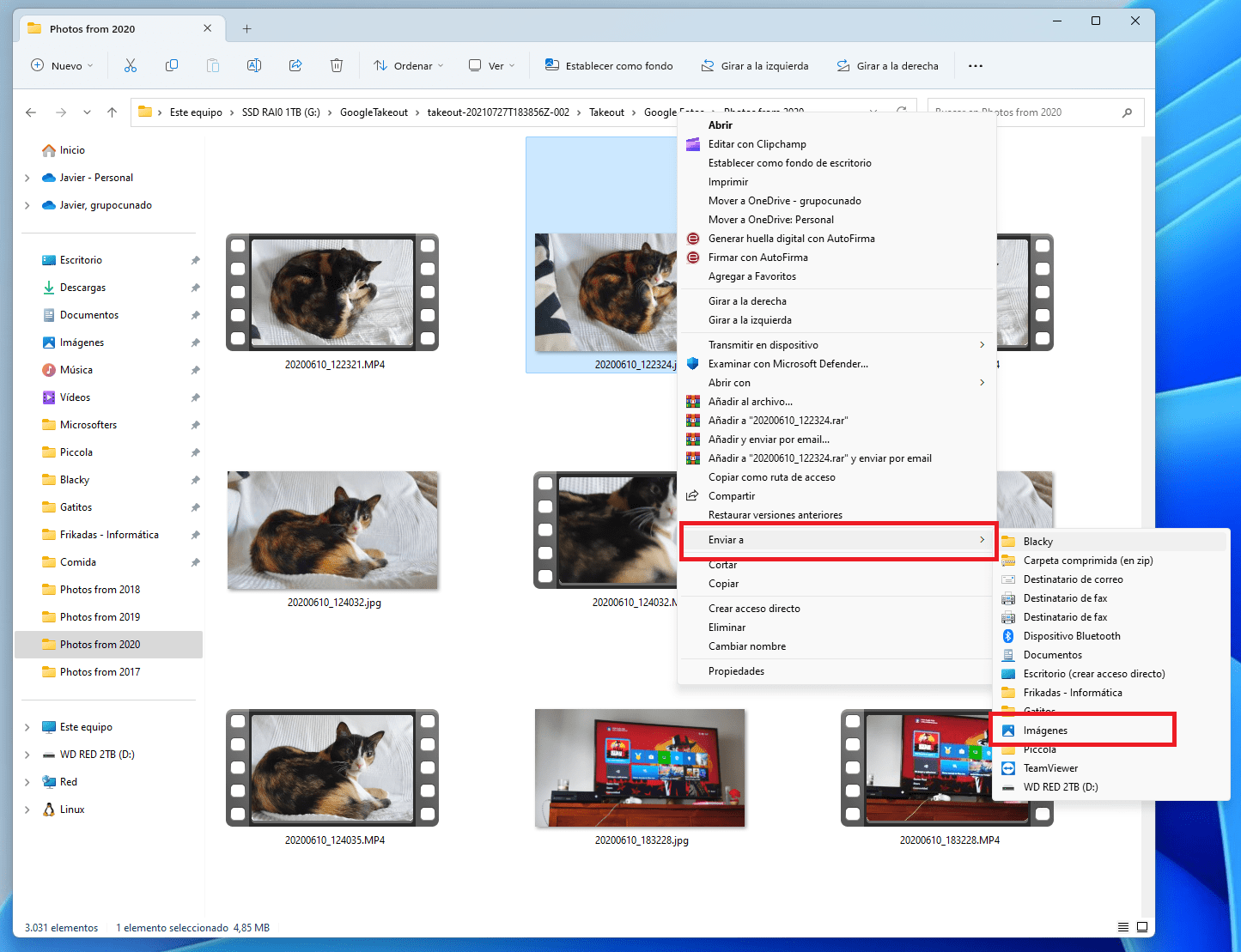 Comment ajouter des destinations dans le menu "Envoyer vers" dans Windows 10 et Windows 11 6 Capture d'écran du menu contextuel Envoyer vers dans Windows 11