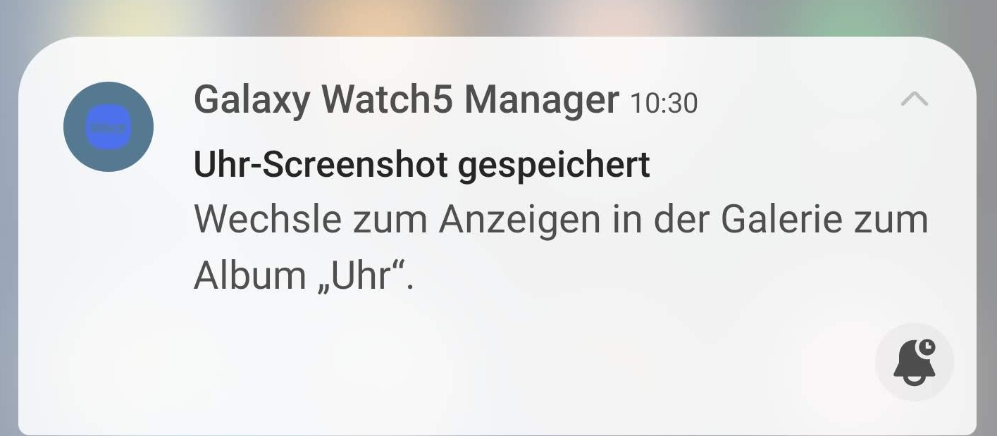 Le smartphone signale que la capture d'écran est prête.  (Capture d'écran)
