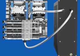Le Refroidisseur De Liquide Externe De Bykski Contient Neuf Ventilateurs