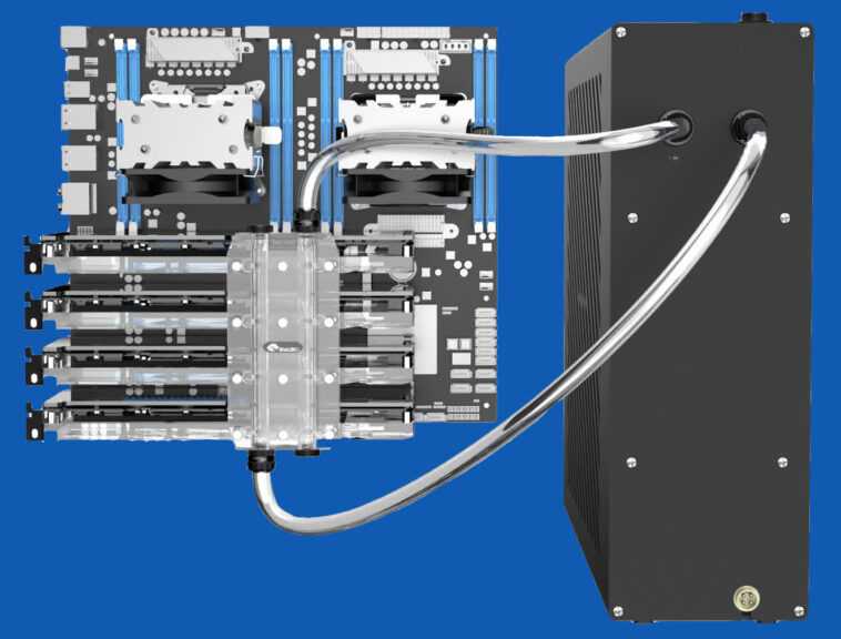 Le refroidisseur de liquide externe de Bykski contient neuf ventilateurs de 120 mm 1 Le Refroidisseur De Liquide Externe De Bykski Contient Neuf Ventilateurs