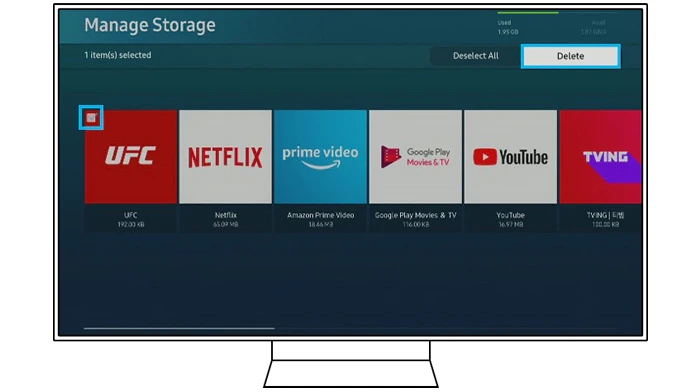 Comment résoudre le problème d'espace de stockage insuffisant sur Samsung TV
