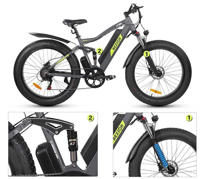 GOGOBEST: VTT électriques pour l'hiver et cadeaux pour le Singles Day 🔥 13 Bezior Xf900b Suspension