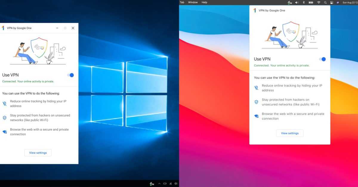 Google One VPN arrive sur ordinateur avec les applications Mac et Windows
