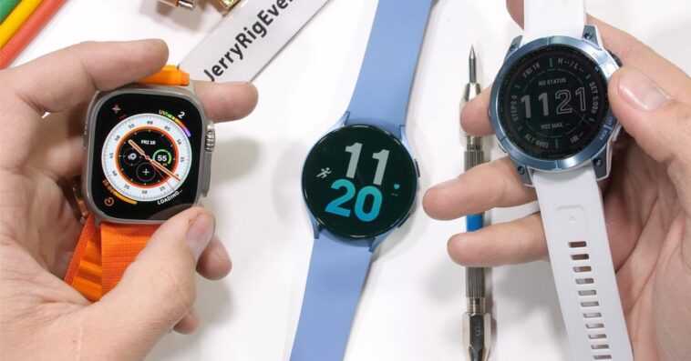 Le verre saphir de l'Apple Watch Ultra comparé à d'autres montres intelligentes lors d'un test de durabilité