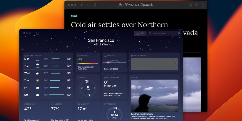 Apple News integration appears in Weather app on iOS 16.2 beta with relevant regional stories Lintegration dApple News apparait dans lapplication Meteo sur iOS 162