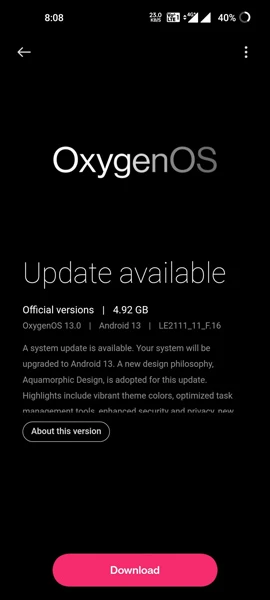 OnePlus 9 et 9 Pro commencent à recevoir une mise à jour stable d'OxygenOS 13 basée sur Android 13 2 mise à jour oneplus 9 android 13