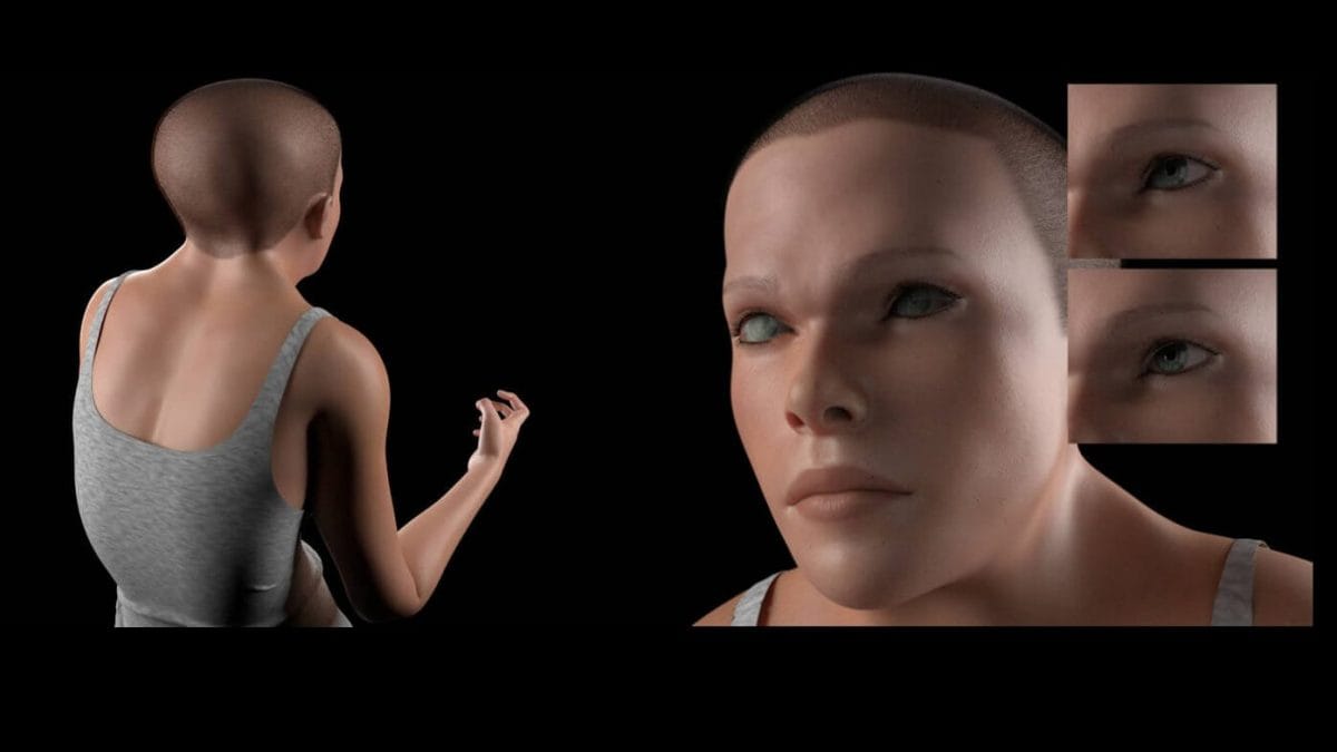 Petit cerveau, bosse et yeux sauvages - voilà à quoi nous ressemblerons dans 1000 ans grâce à la technologie 2 Mindy, un prototype d'être humain du futur. Crédit : Expédition sans frais