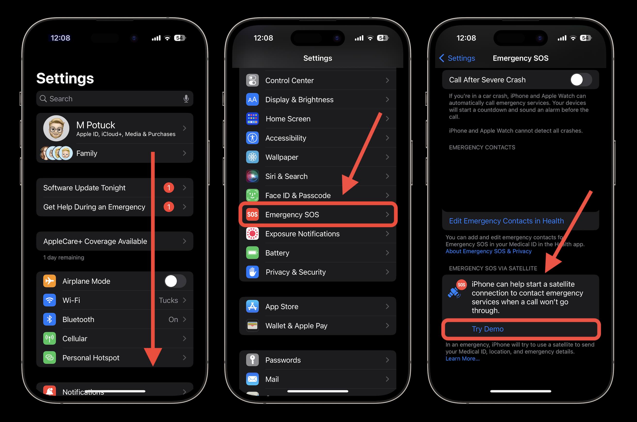 Voici comment tester le SOS d'urgence de l'iPhone 14 par satellite avant d'en avoir réellement besoin utiliser iPhone Emergency SOS via satellite 1