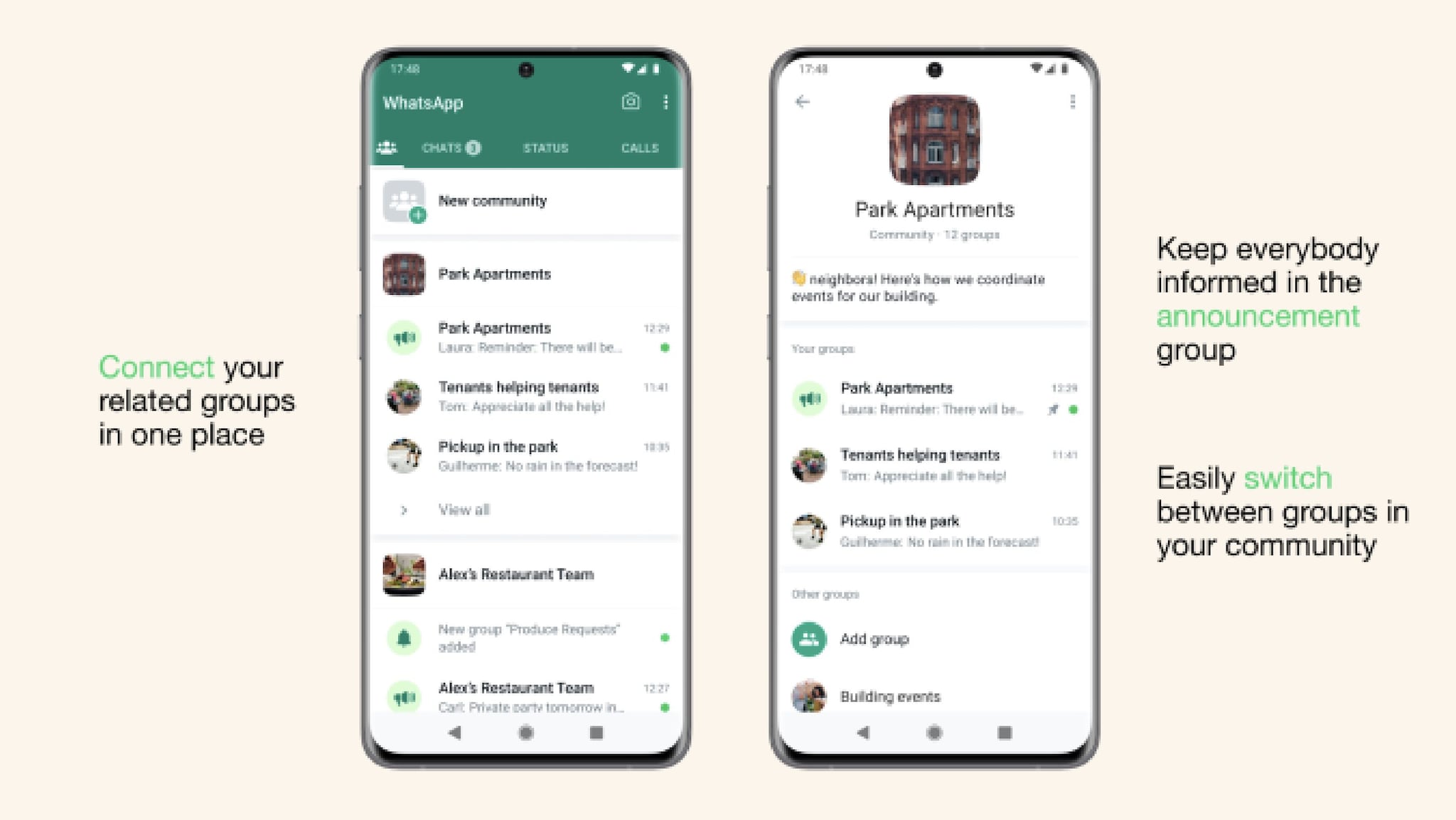 WhatsApp s'ouvre aux méga-groupes : vous pouvez désormais créer un chat avec un millier de personnes et lancer des sondages 2 META | L'aperçu de la nouvelle fonctionnalité Communautés sur WhatsApp