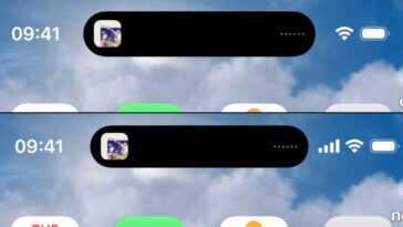 iOS 16.2 Dynamic Island garde les barres de signal visibles lors de la lecture de musique sur iPhone 14 Pro