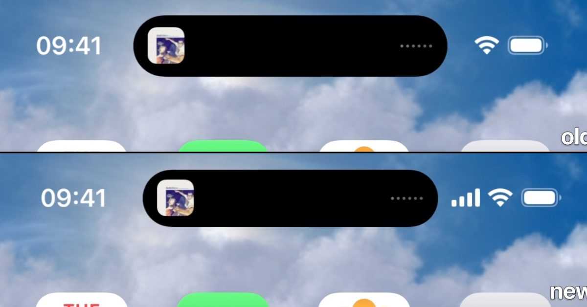 iOS 16.2 Dynamic Island garde les barres de signal visibles lors de la lecture de musique sur iPhone 14 Pro