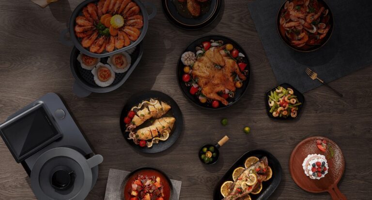 Jusqu'à trois plats peuvent être cuits en même temps avec le Smart Cooking Robot.  Mais cela s'applique également au TM6.  (Photo : Xiaomi)