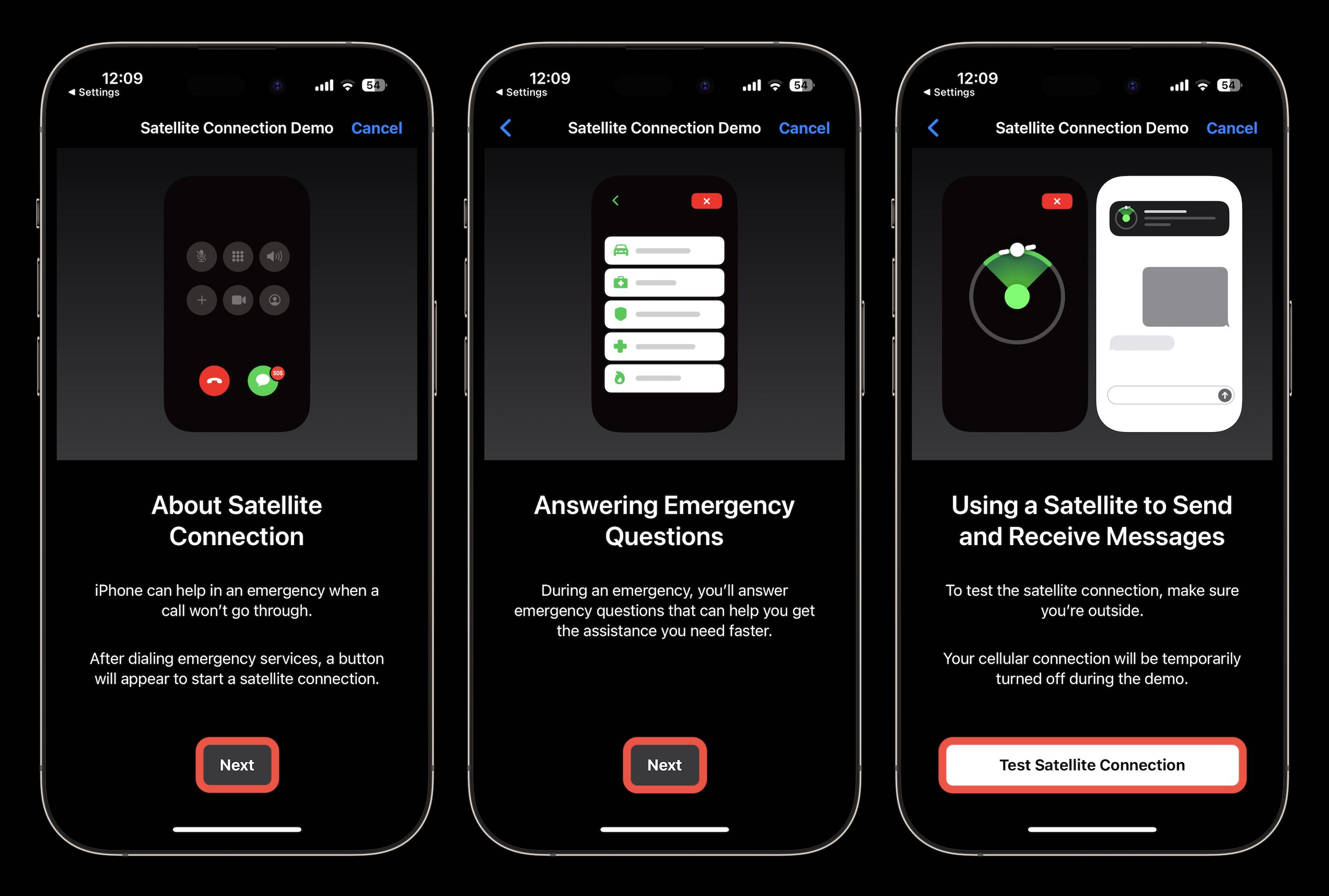 Voici comment tester le SOS d'urgence de l'iPhone 14 par satellite avant d'en avoir réellement besoin utiliser iPhone Emergency SOS via satellite 2