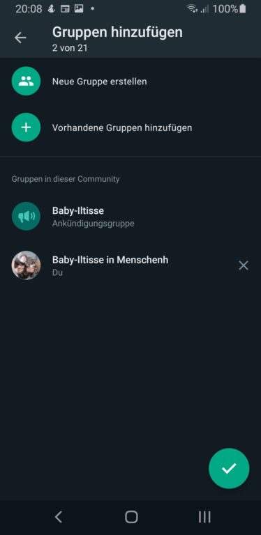 Ajouter un groupe de communauté WhatsApp