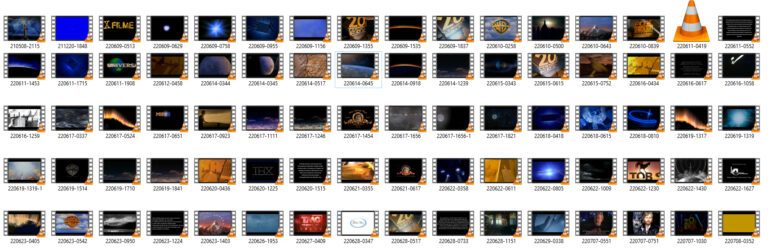 Vue d'ensemble des 80 films copiés