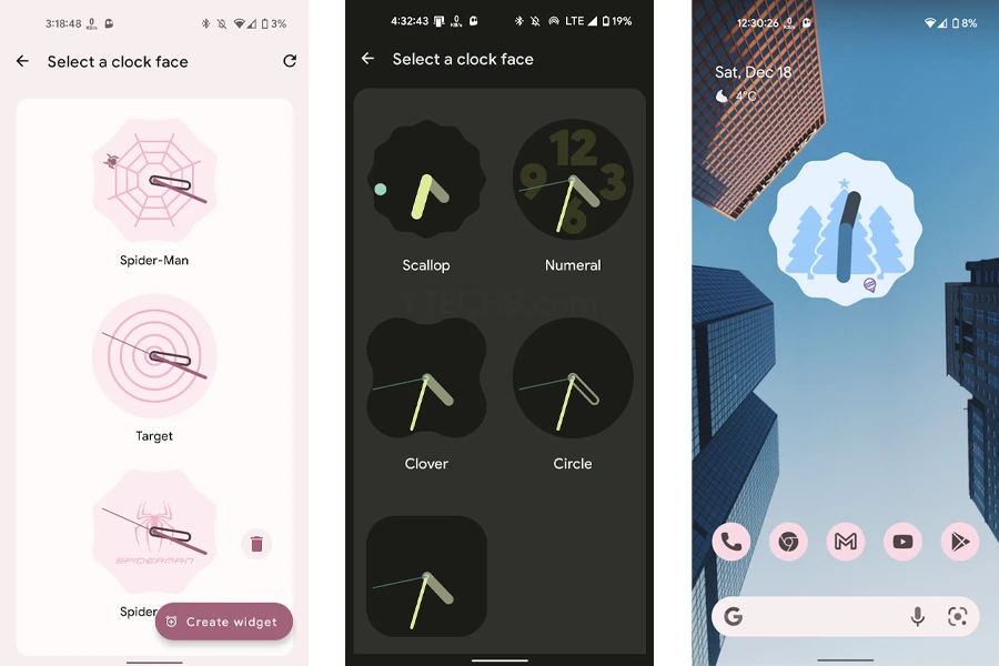 meilleur matériel que vous widgets