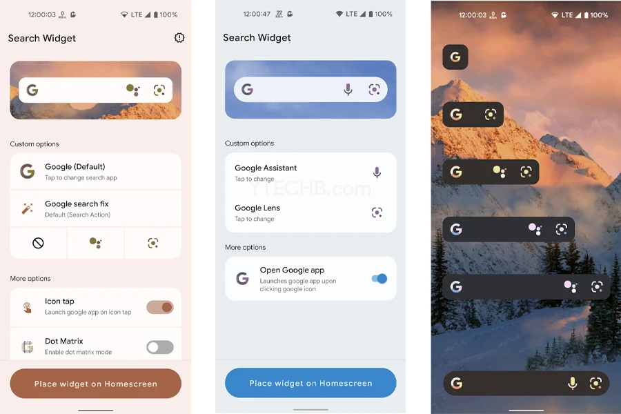 meilleur matériel que vous widgets