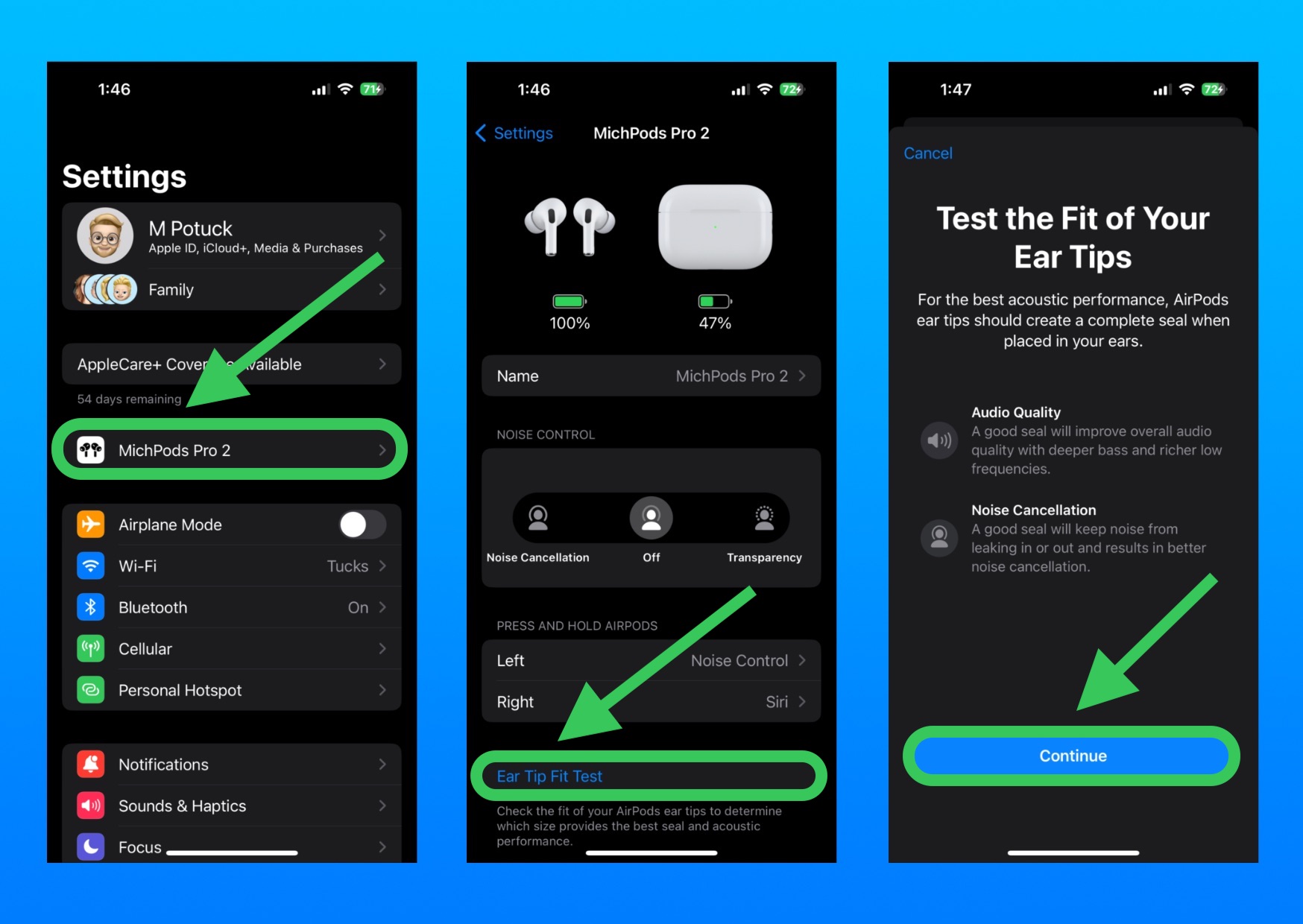 Comment changer les embouts auriculaires AirPods Pro et exécuter le test d'ajustement personnalisé Comment changer le test d'ajustement des embouts auriculaires AirPods Pro