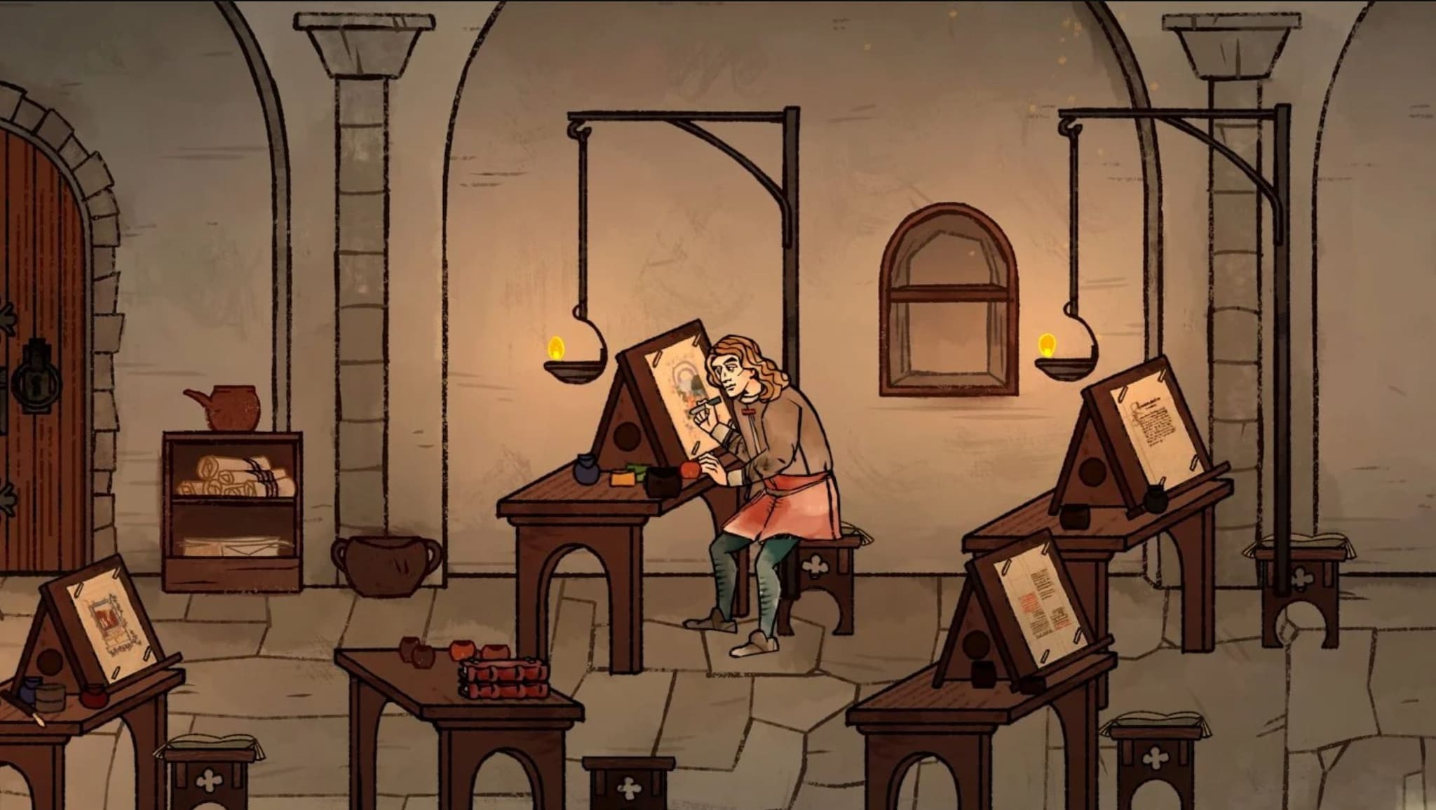 Si vous avez quelques heures de libre pendant ces vacances, essayez Pentiment, le jeu vidéo aux allures de miniature 3 PENTEMENT | Une capture d'écran tirée du jeu