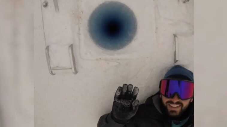 Cette vidéo montre ce que ce serait de tomber dans un trou de glace en Antarctique 1 Cette Vidéo Montre Ce Que Ce Serait De Tomber Dans