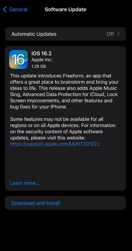 Apple lance enfin iOS 16.2 au public avec Apple Music Sing et plus 2 Mise à jour iOS 16.2 au public